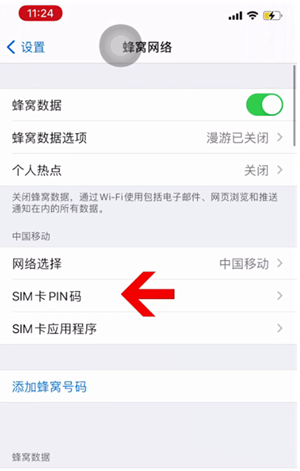 保德苹果14维修网分享如何给iPhone14的SIM卡设置密码 